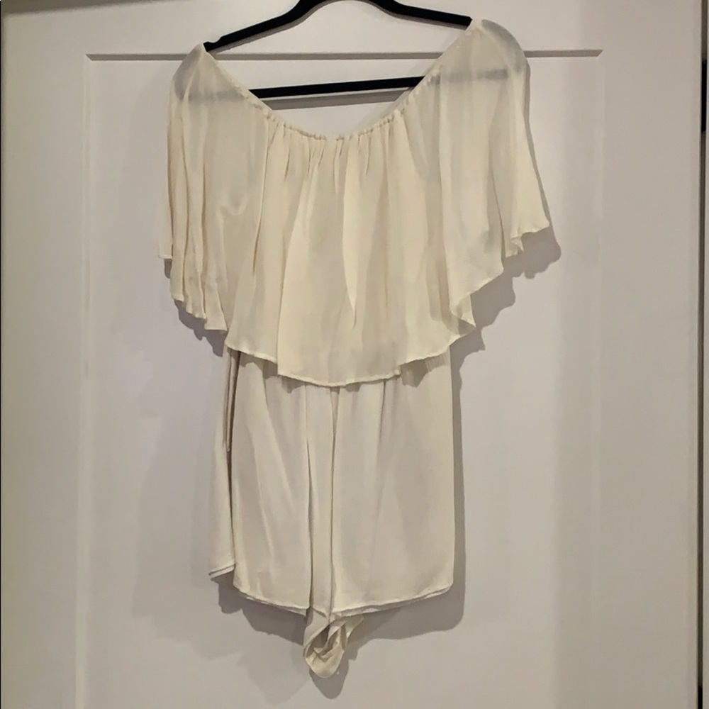 Alice + Olivia Alivia Off the Shoulder Romper